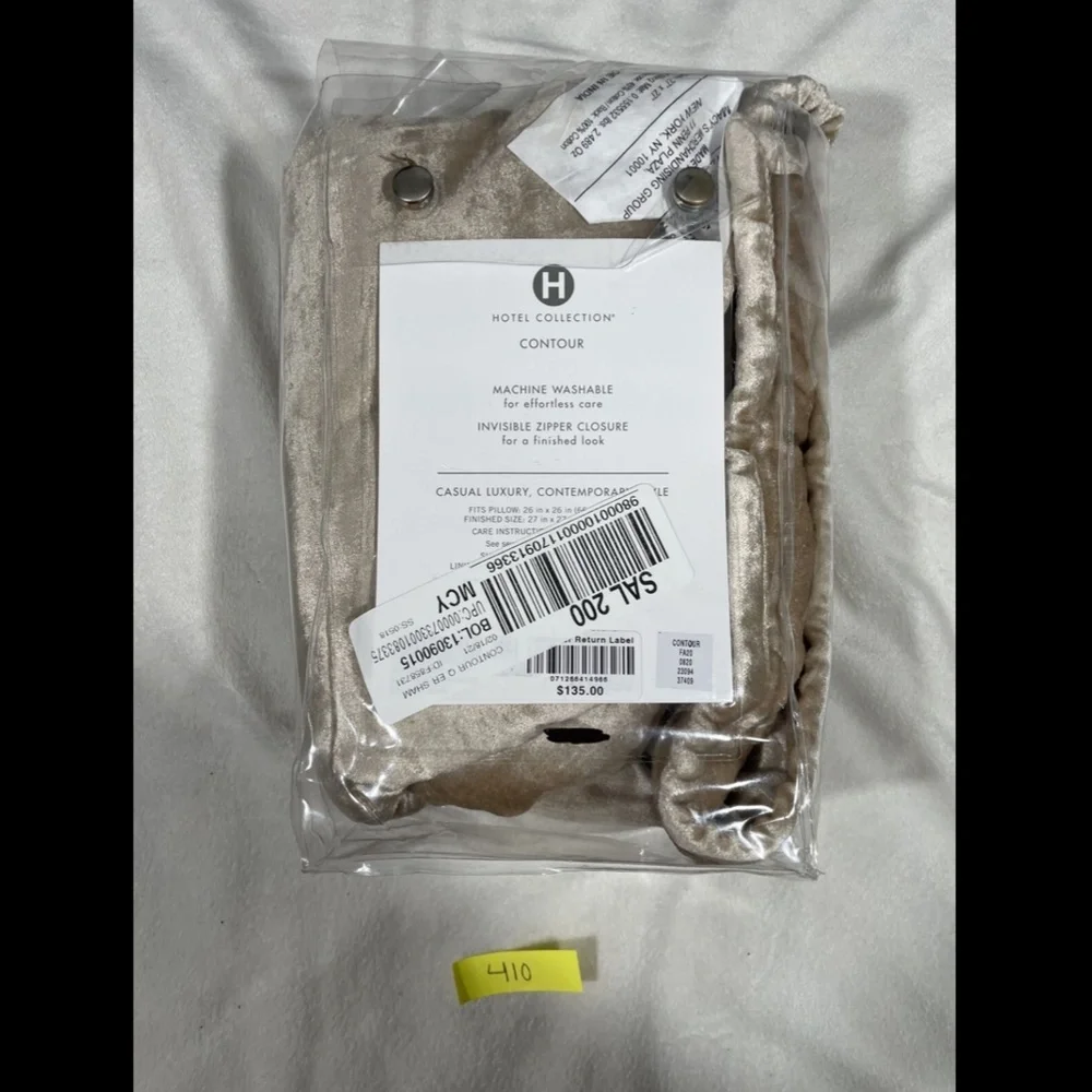 NIB‎ Hotel Collection Contour Velvet Euro Sham